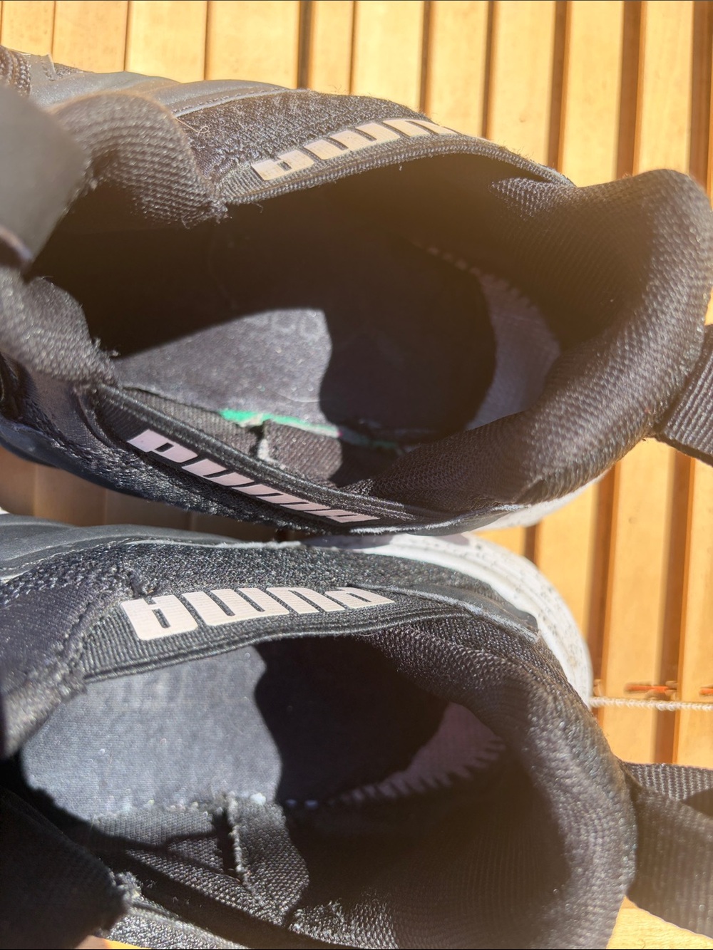 Puma Black Athletic Sneakers with White Speckled Soles - Picture 8 of 8